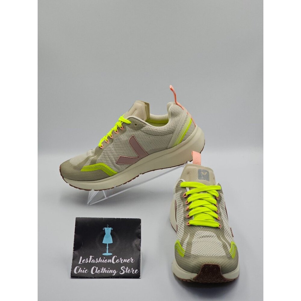 VEJA Women's Natural Babe Jaune Fluo Condor 2 Alveomesh  Running Shoes Sz 9 2518